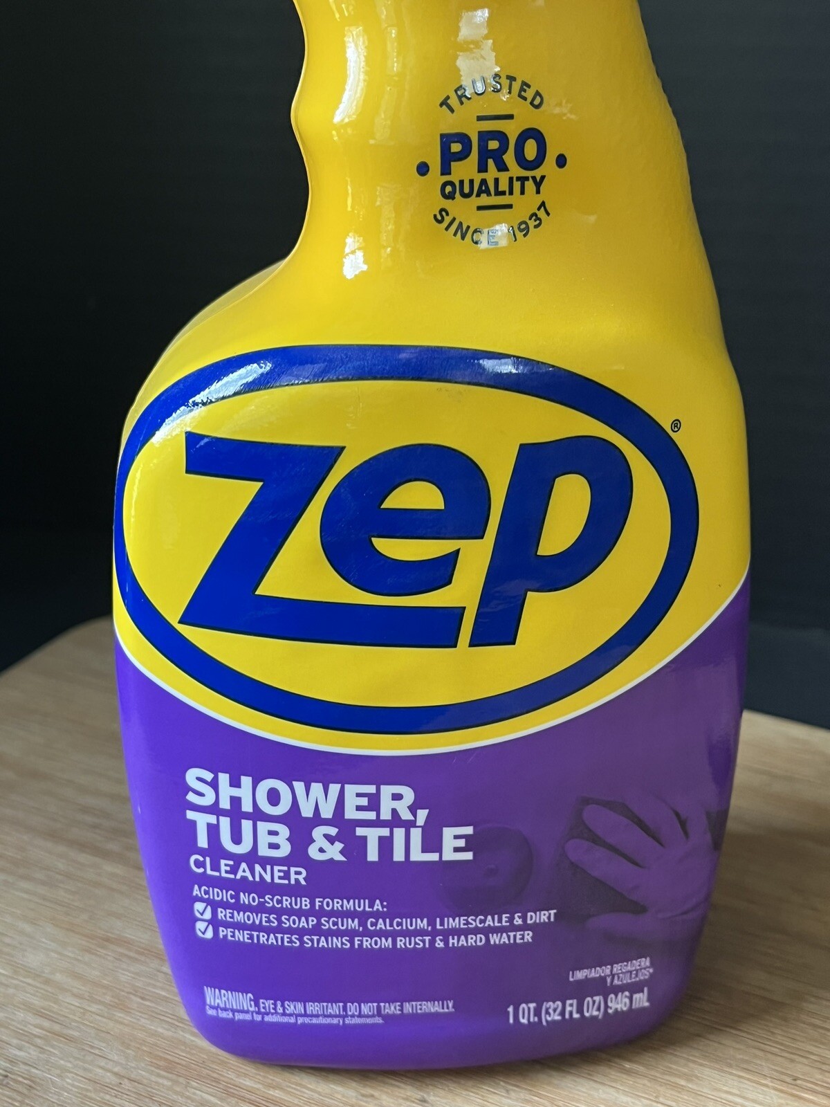 New Zep SHOWER TUB & TILE Cleaner 32 oz Remove Soap Scum Calcium Limescale