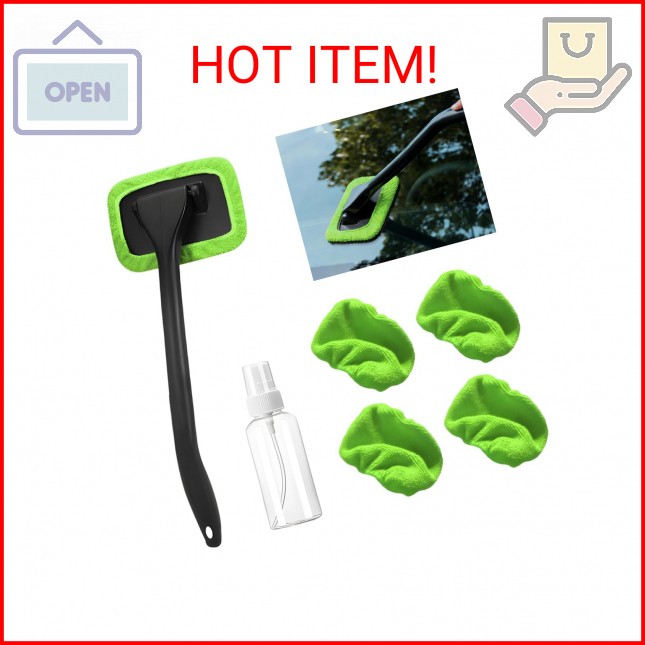 Ywdiml Car Windshield Cleaning Tool, Microfiber Vehicle Window Cleaner with 5 Wa