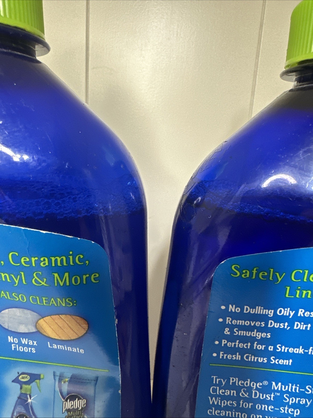 🌀2 PLEDGE Multi-surface Floor Cleaner 27Fl Oz Wood Ceramic Vinyl 2006 ORIGINAL