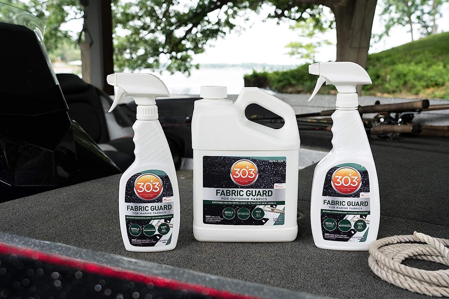 303 Marine Fabric Guard Restores Water Stain Repellency to Factory New Levels 1