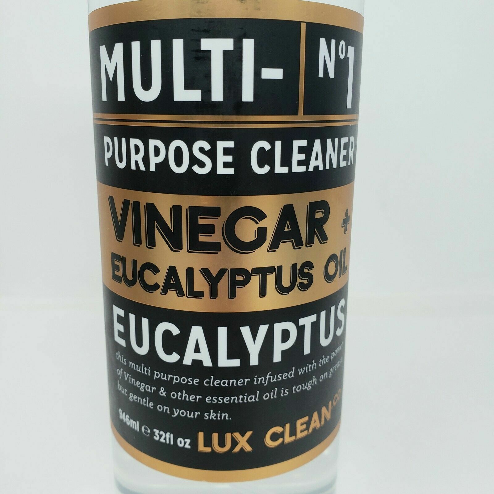 2 Lux Clean Vinegar & Eucalyptus Oil No 1 Multi Purpose Spray Cleaner 32 fl oz