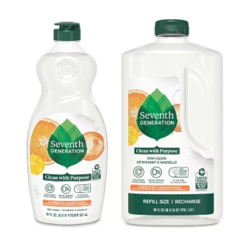 Seventh Generation Lemongrass & Clementine Dish Liquid 50oz + 19oz