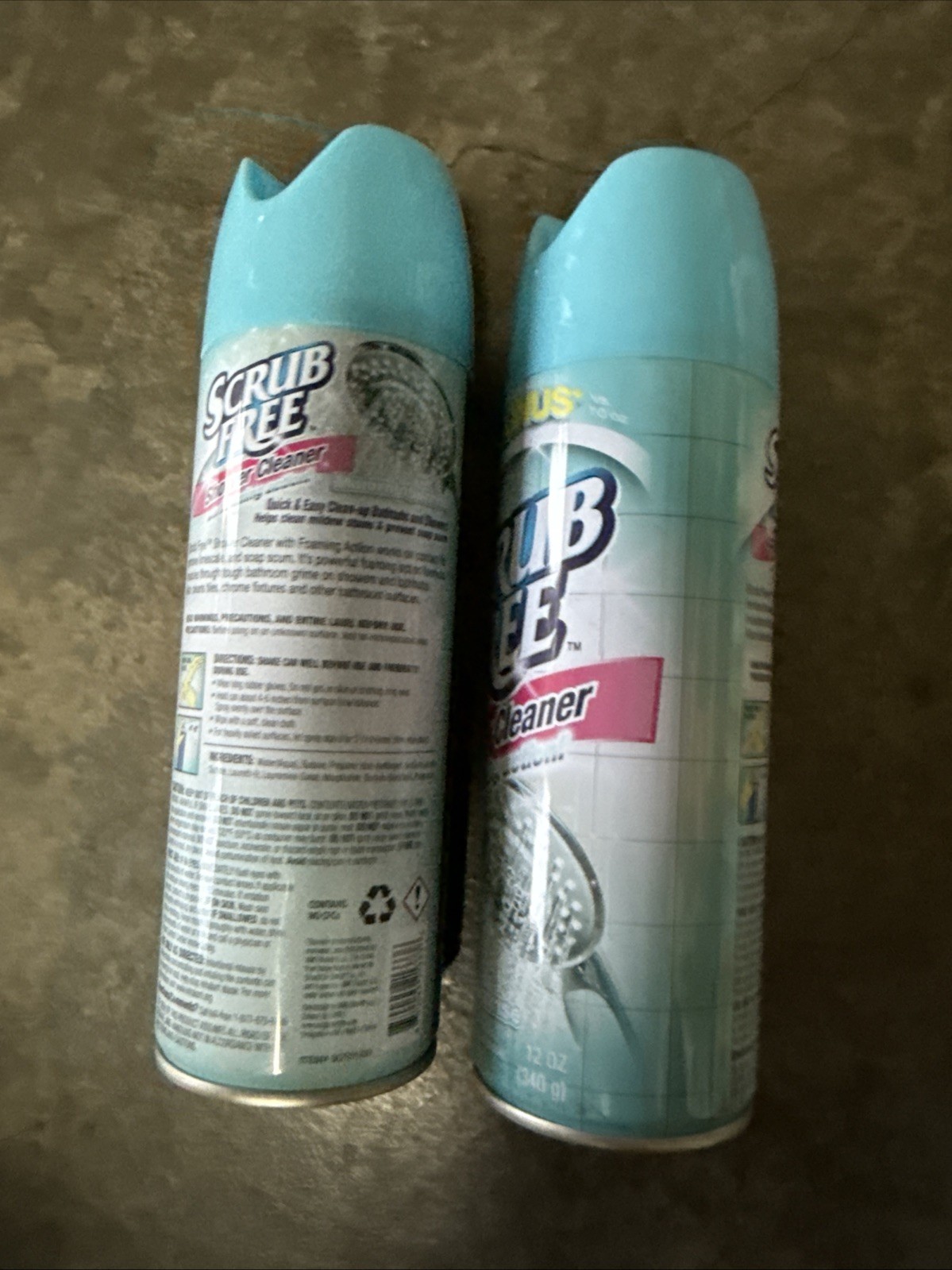 Scrub Free SHOWER CLEANER W Foaming Action CleansMildew/Soap Scum 12oz 2 Packs