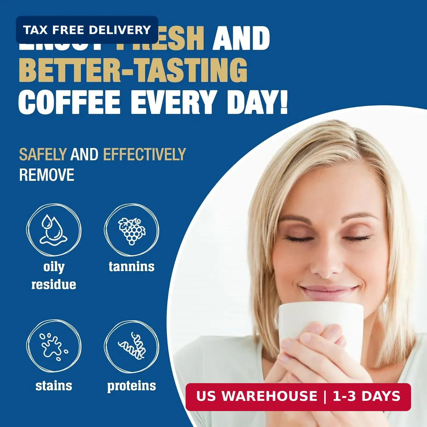 Bar Keepers Friend Coffee Maker Cleaner (2 x 12 oz) Removes Stains & Oily Residu