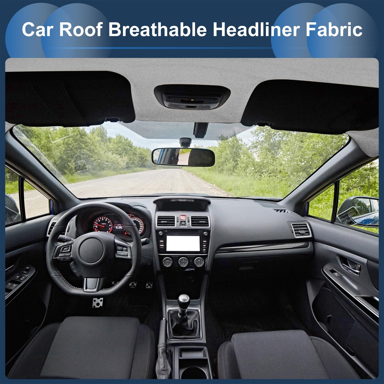 Suede Fabric 150g Headliner Fabric 23.62″ l x 57.09″ W Interior Trim DIY Roof…
