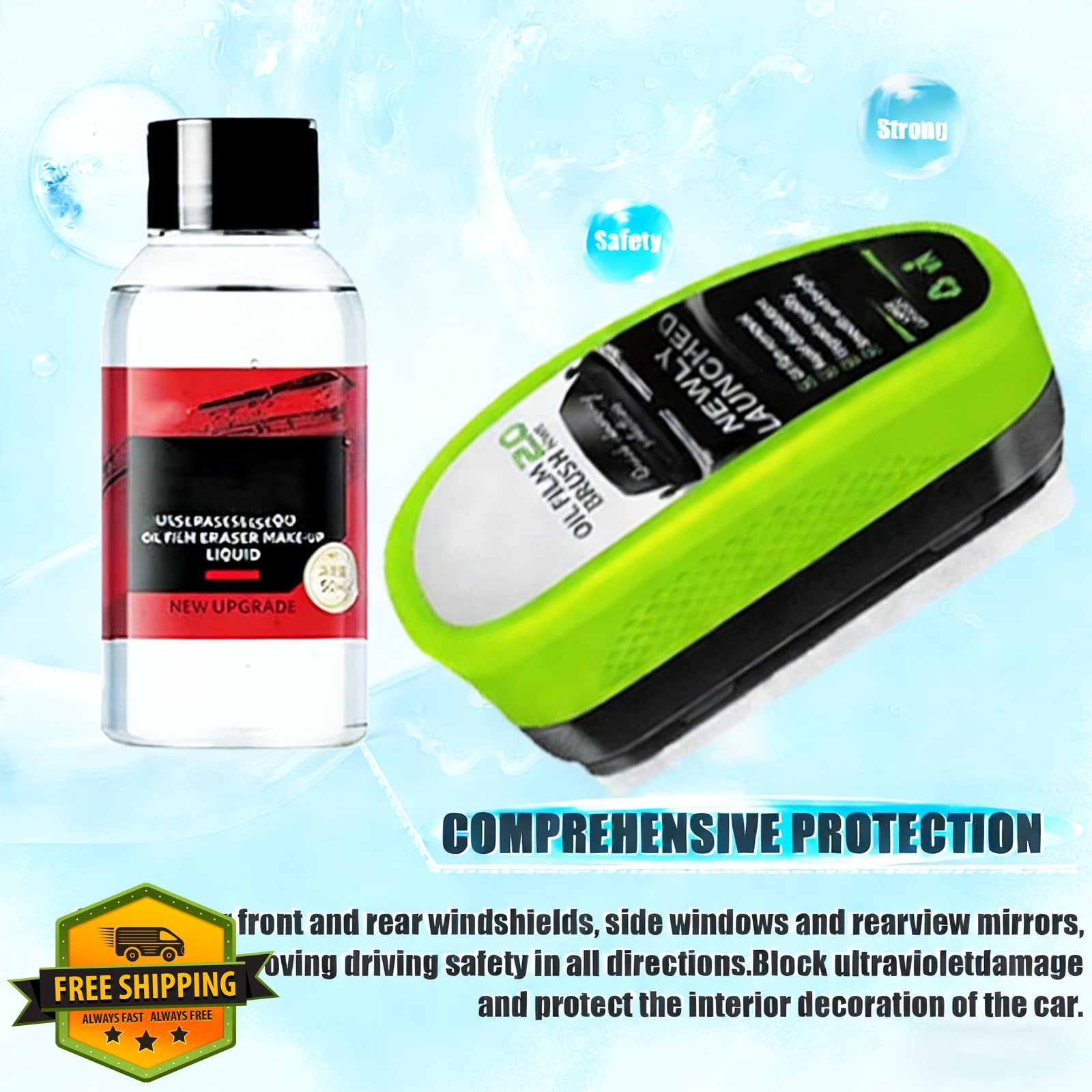 KENDINIX 2pc Clear Vision Windshield Cleaner