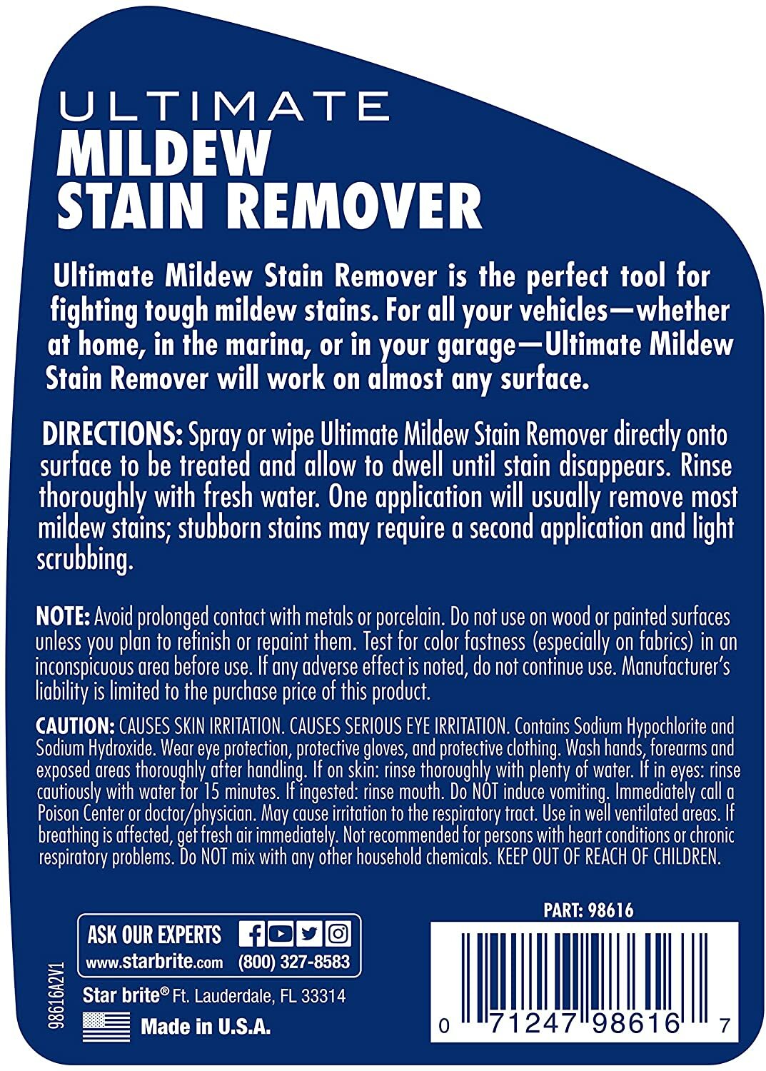 Star brite Ultimate Mildew Stain Remover – 98616 – 16 oz
