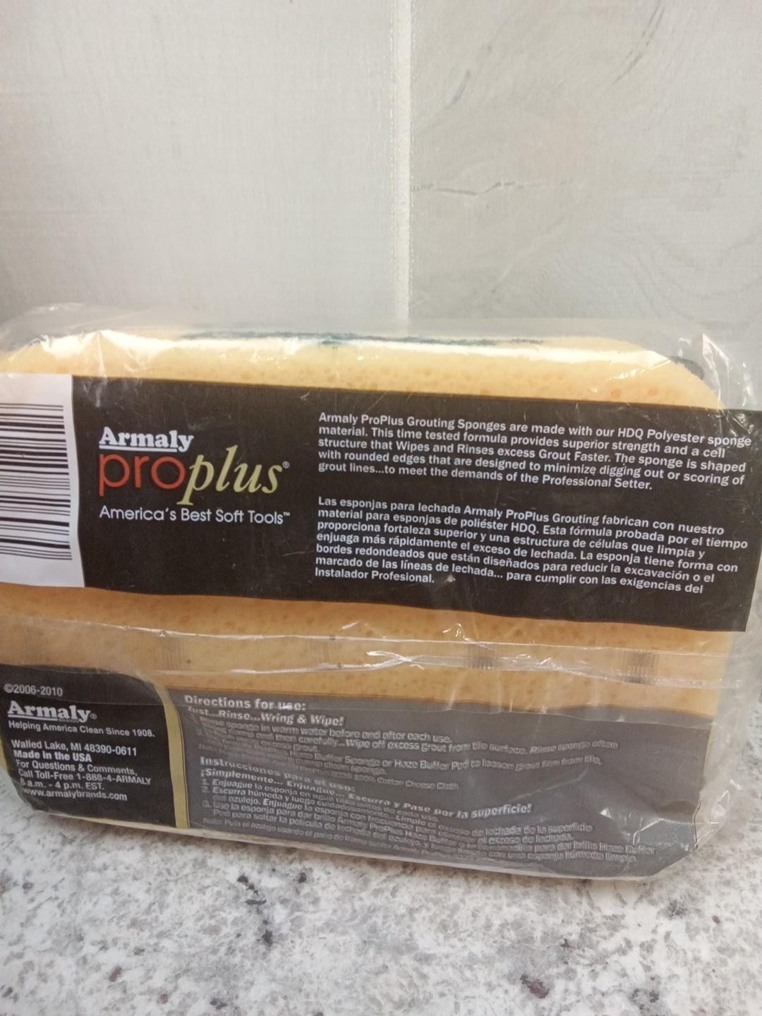 ARMALY ProPlus 7.5″ X 5.25″ X 2″ GROUTING AND CONCRETE & Cleaning SPONGE (Sealed