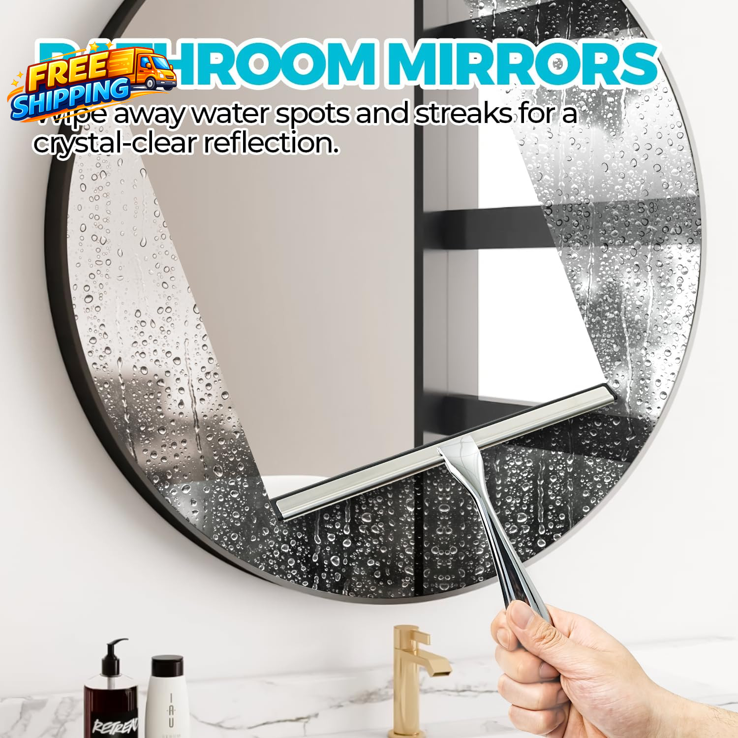 12-Inch All Purpose Shower Squeegee for Shower Doors Tile Shower Walls Bathroom