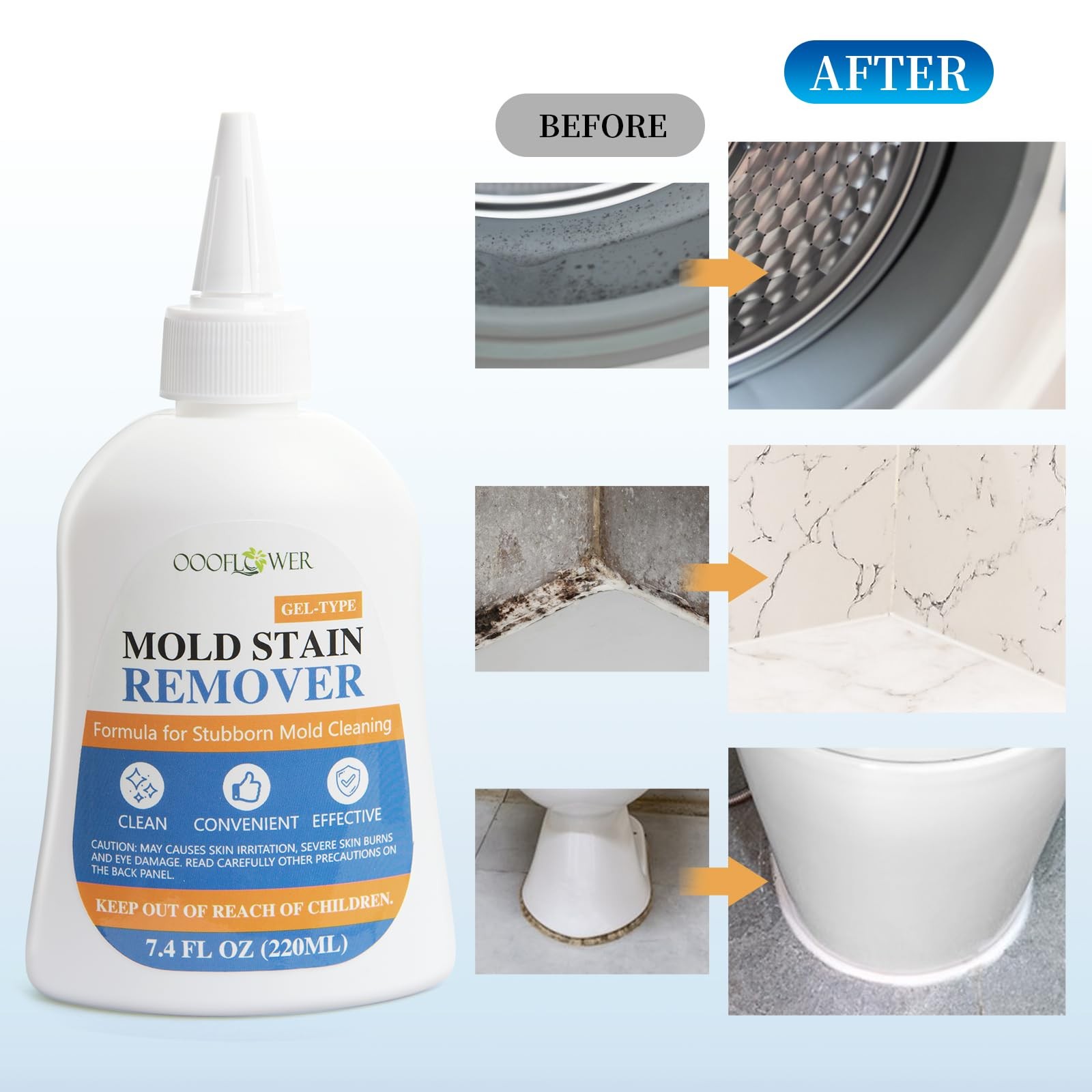 Stain Remover Gel Cleaner, Heavy Duty Household Cleaner for Front Loader Wash…