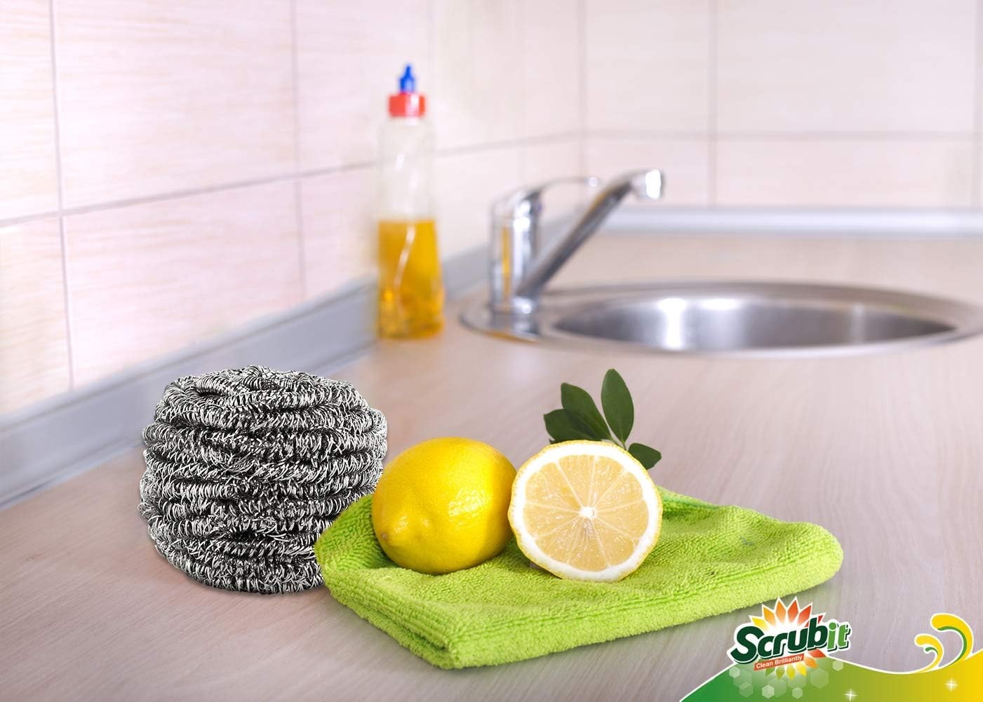 12 Pack Stainless Steel Scourers by Scrub It – Steel Wool Scrubber Pad used f…