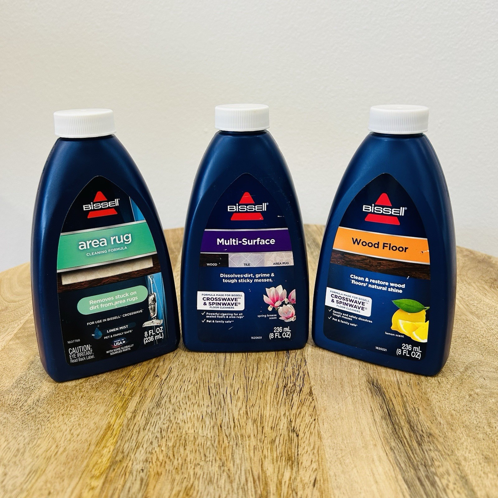 Bissell Hard Floor Multi-Surface LOT of 3 Crosswave Spinwave 8oz. Liquid Cleaner