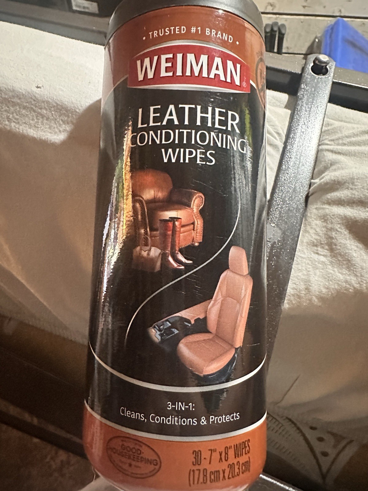 Weiman Leather Conditioning Wipes Conditions & Protects 30 Ct MPN 308