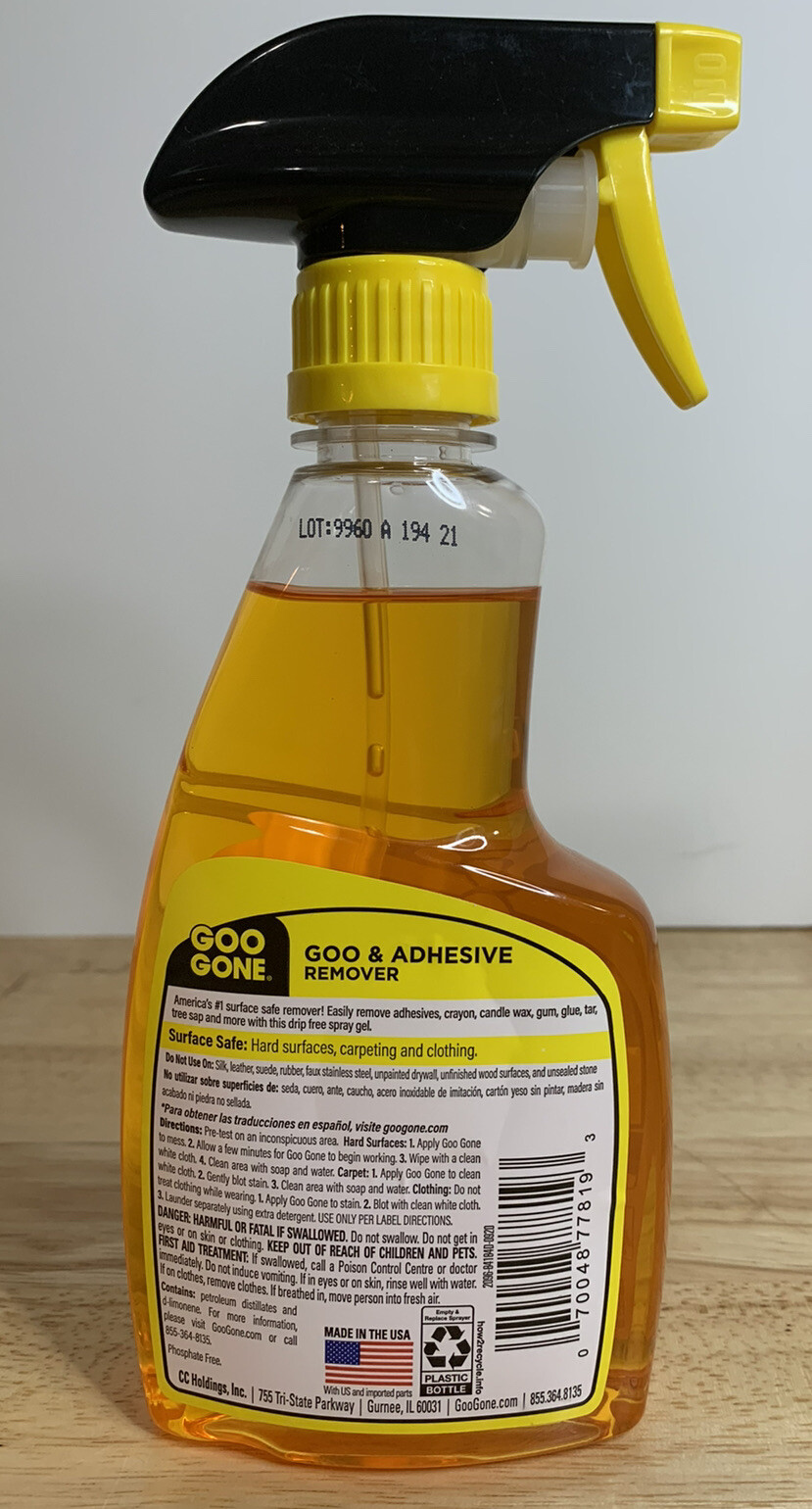 Goo Gone Spray Gel Goo & Adhesive Remover 12 FL. OZ.