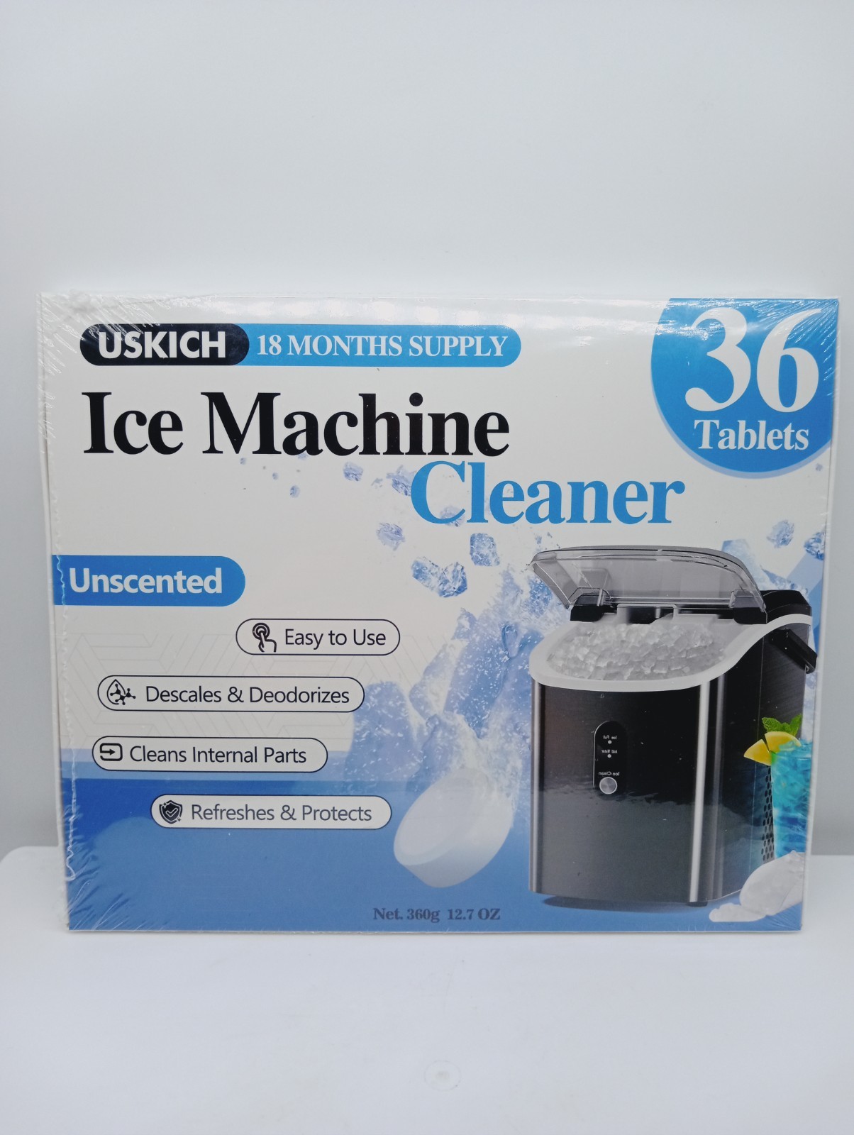 2x Ice Machine Cleaner Descaler Gentle Household Cleaning Descaling (36 Pack)