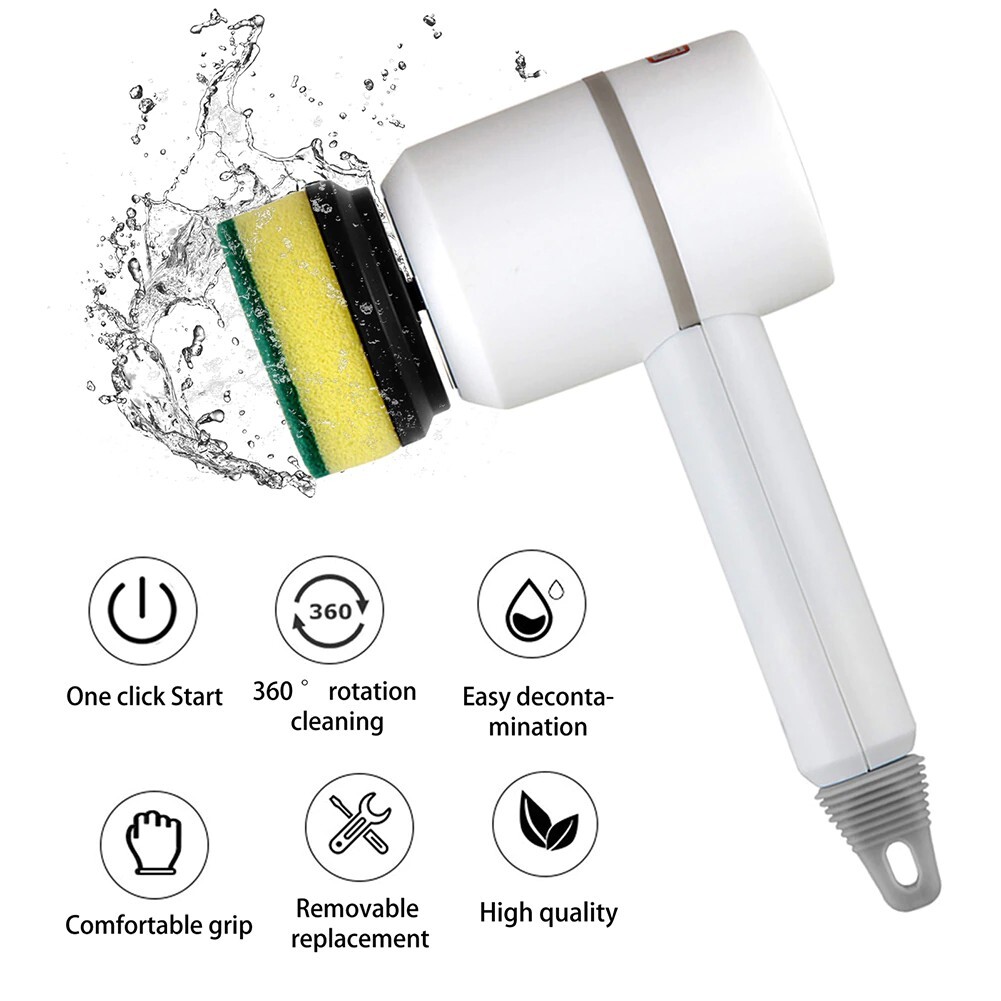 Electric Spin Scrubber Cordless Cleaning Brush clean Bathroom/Car/Kitchen