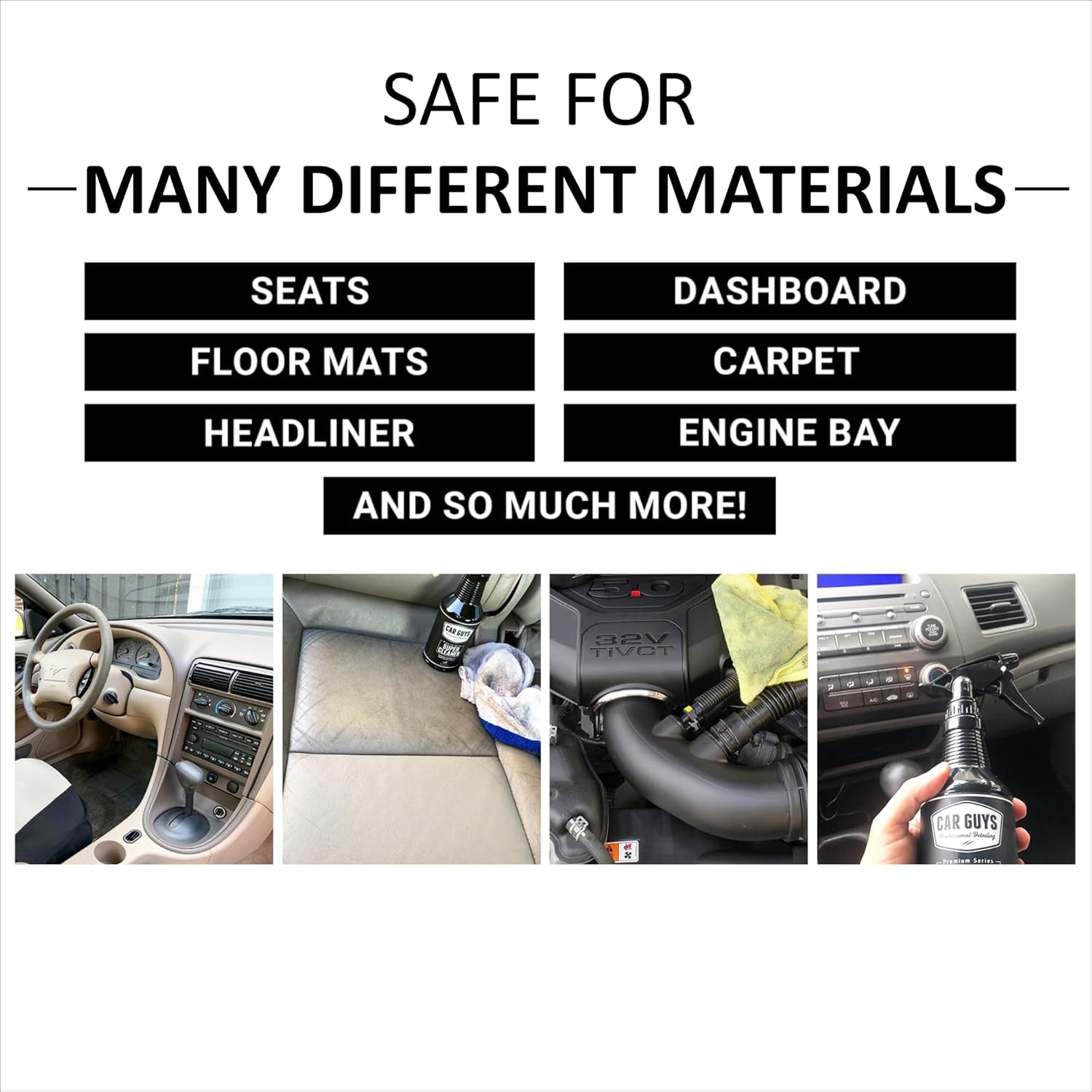 Car Interior Cleaner Stain Remover Upholstery Leather Fabric Seat Kit with Towel