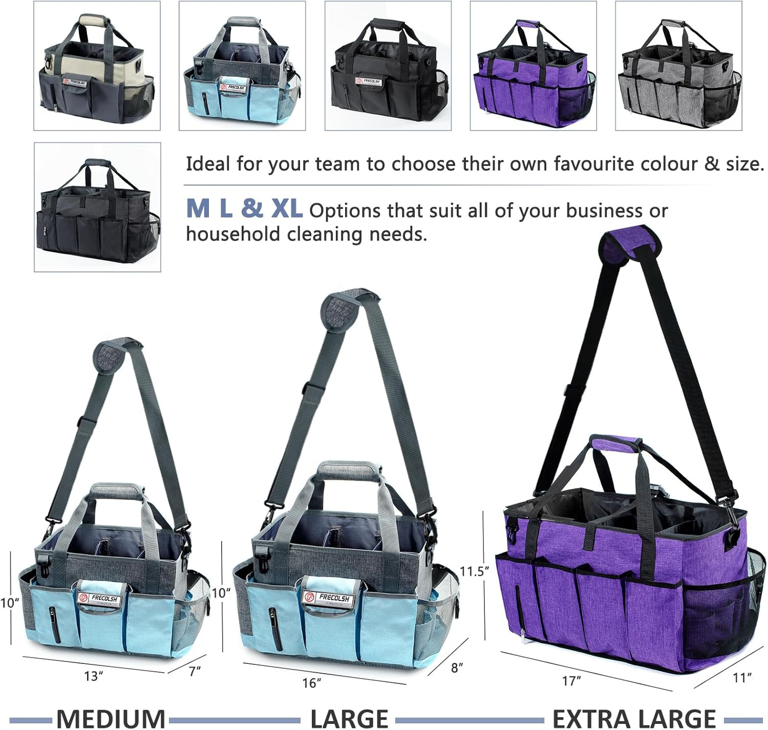 Cleaning Caddy for Cleaning Suppliers Organizer with Pockets for House Cleaning