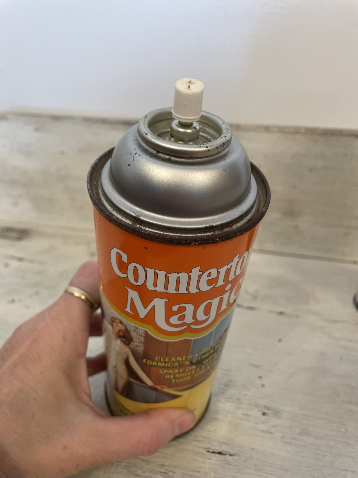 2 Vtg 80’s Cleaning Spray Can Countertop & Kitchen Magic Discontinued Retro Prop