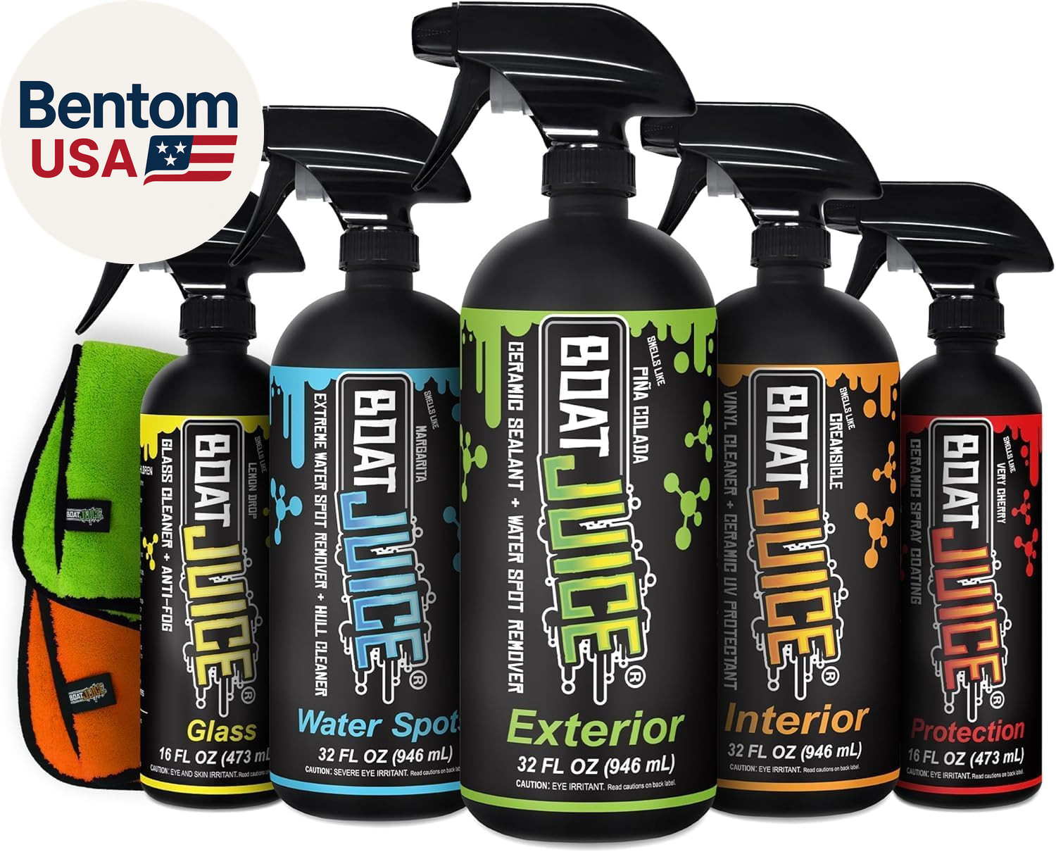Luxury Boat Cleaning Kit | Interior Vinyl Seat Cleaner, Exterior Cleaner & Prote