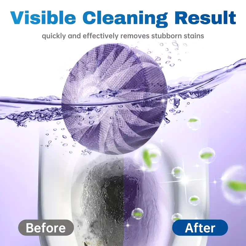 20 Pcs Vacplus Purple Toilet Bowl Cleaner Tablets Effervescent (US SELLER)