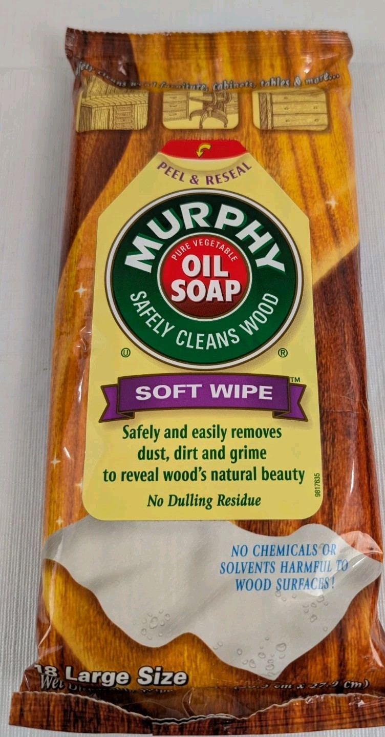 Murphy Soft Wipes Clean & Dust Multi-Use Wood Cleaner 18 Large Wipes New Sealed