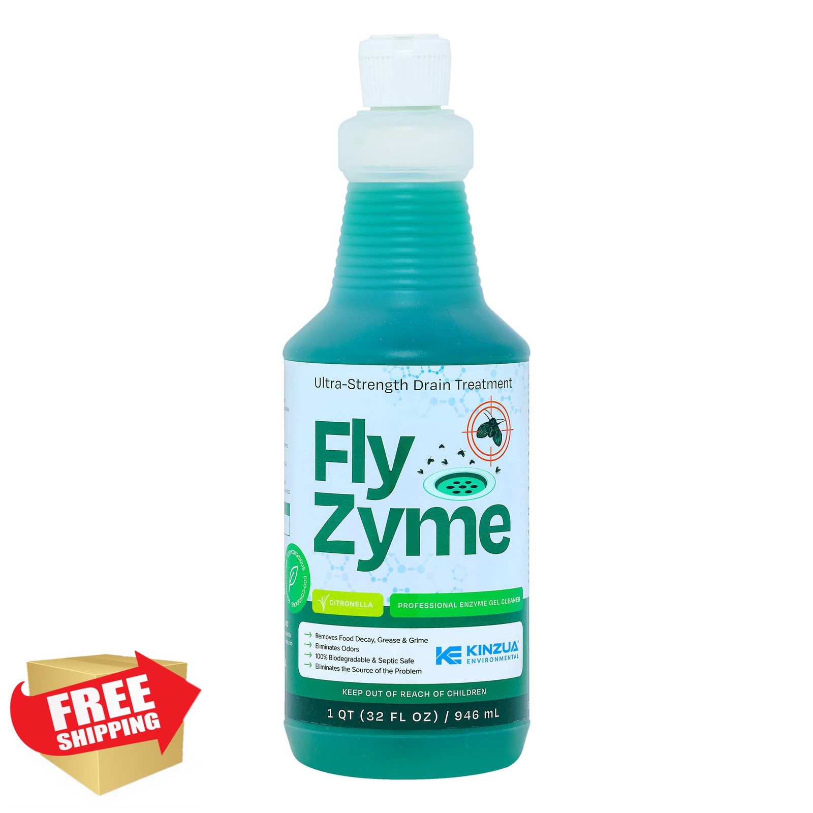 Kinzua Fly-Zyme Drain Cleaner Citronella 32 Oz