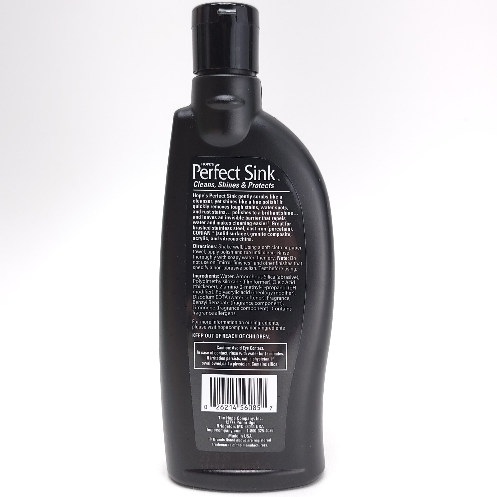 Perfect Sink Cleaner and Polish Cast Iron, Corian, Composite, Acrylic, 8.5 Fl Oz