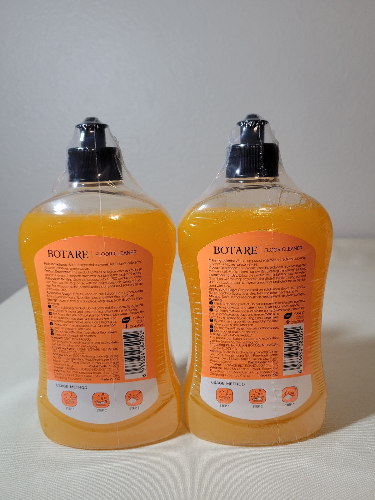 Botare Floor Cleaner – 2 Pack Concentrated Enzyme Formula (500g Each) – New