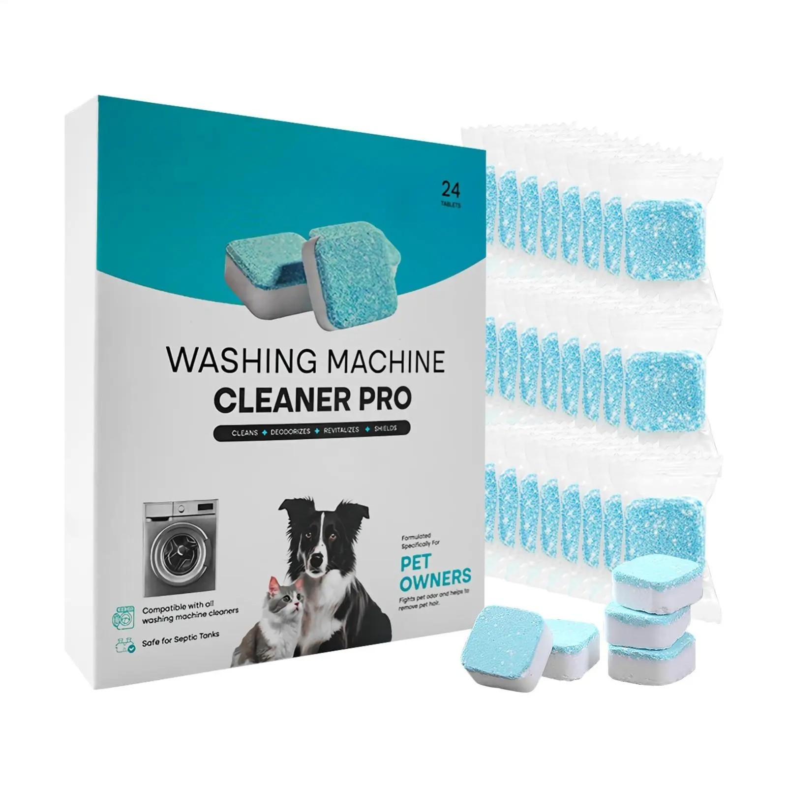 Washing Machine Cleaner Tablets – 24 Pack for a 12 Month Supply