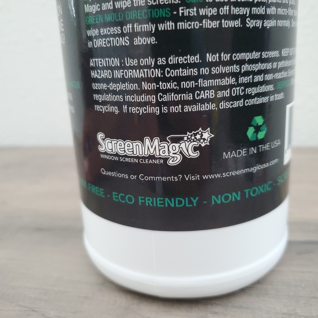 Extra Strength Screen Magic Window Screen Cleaner 32oz Pool Cages & Patio Screen