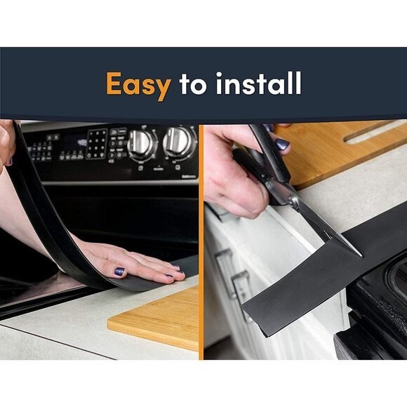 Linda’s Essentials Silicone Stove Gap Covers (2 Pack), Heat Resistant Oven Gap