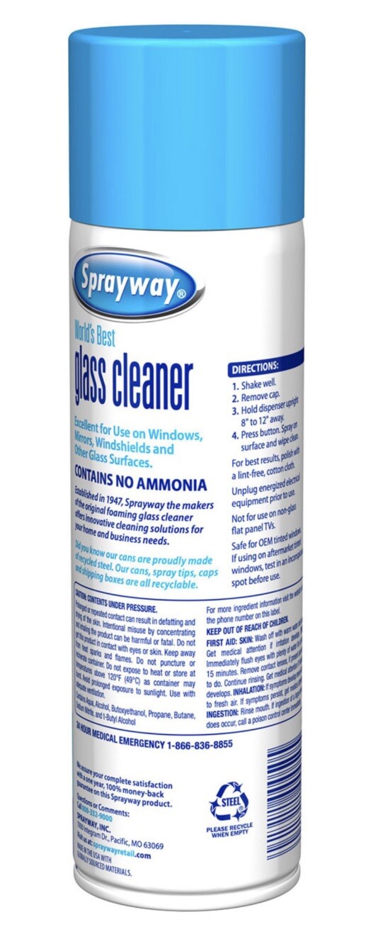 Glass Cleaner Streak-Free Ammonia-Free Heavy-Duty Fresh Scent Sprayaway 12-pack