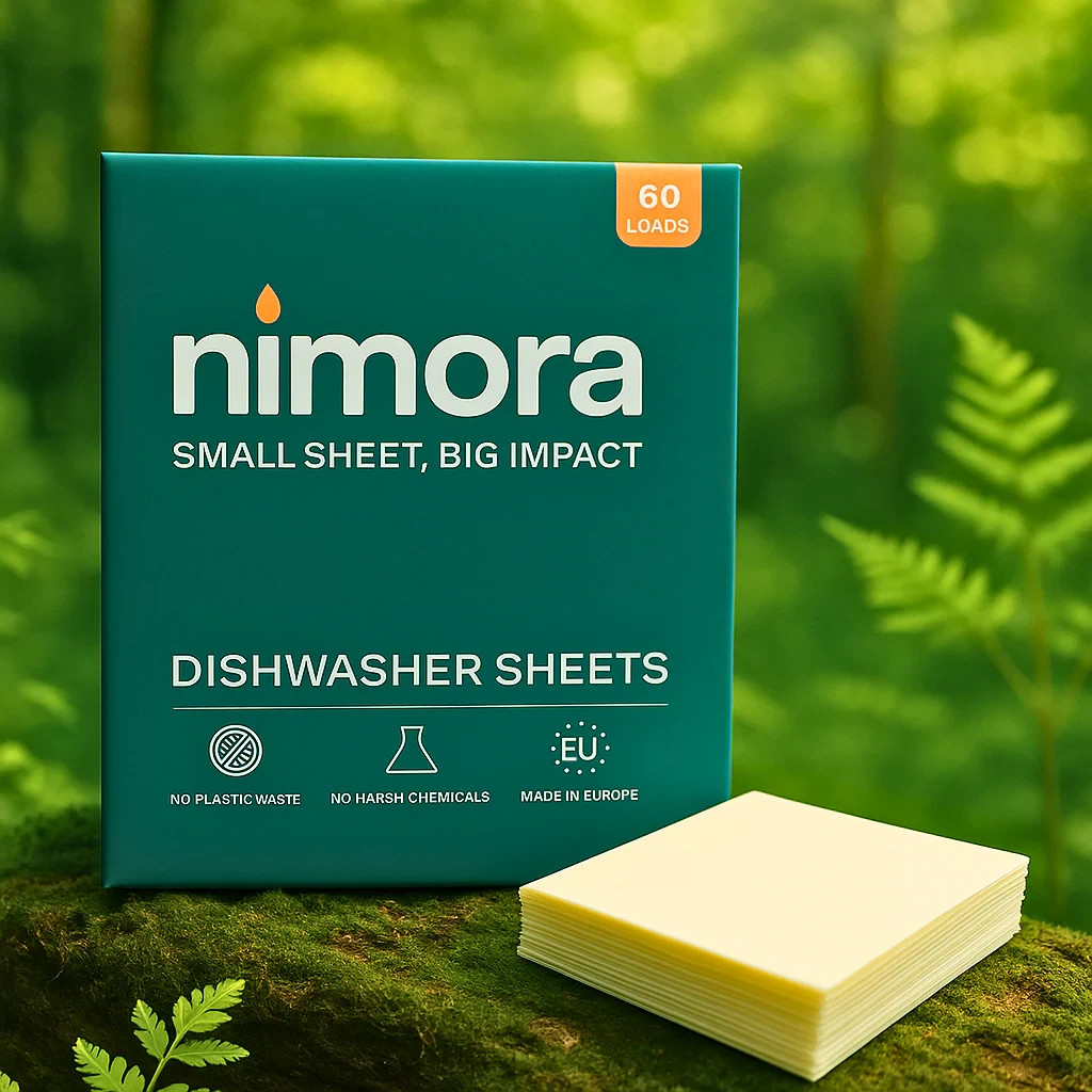 Nimora Dishwasher Sheets 60 Loads Plant Based Plastic Free Dishwasher Detergent