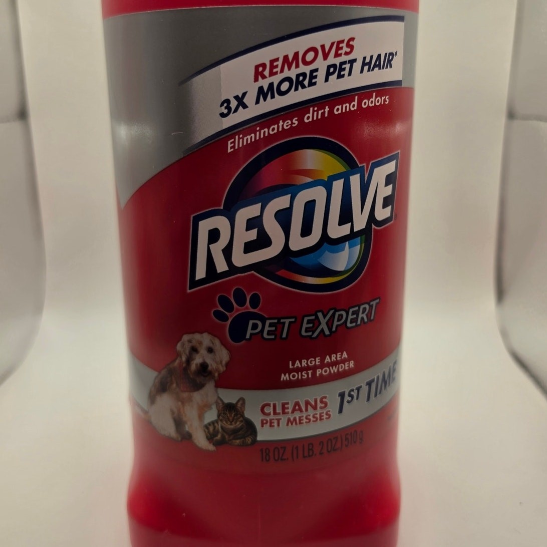 USED Resolve Pet Expert Carpet Powder, For Dirt Stain & Odor Removal 18oz