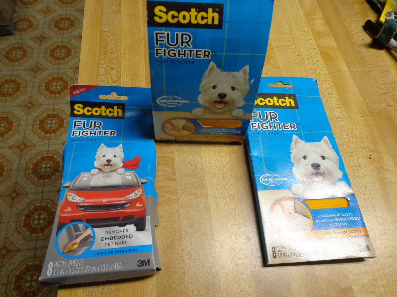 Scotch Fur Fighter plus two 8 Refill Sheets NEW! 3M Dog Cat for upholstery