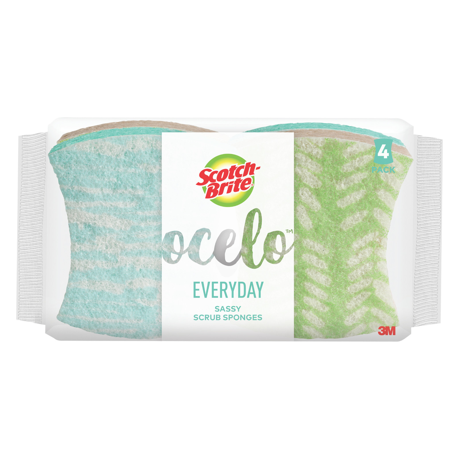 Scotch-Brite ocelo Everyday Sassy Scrub Sponges: 4-pack (Multicolored)