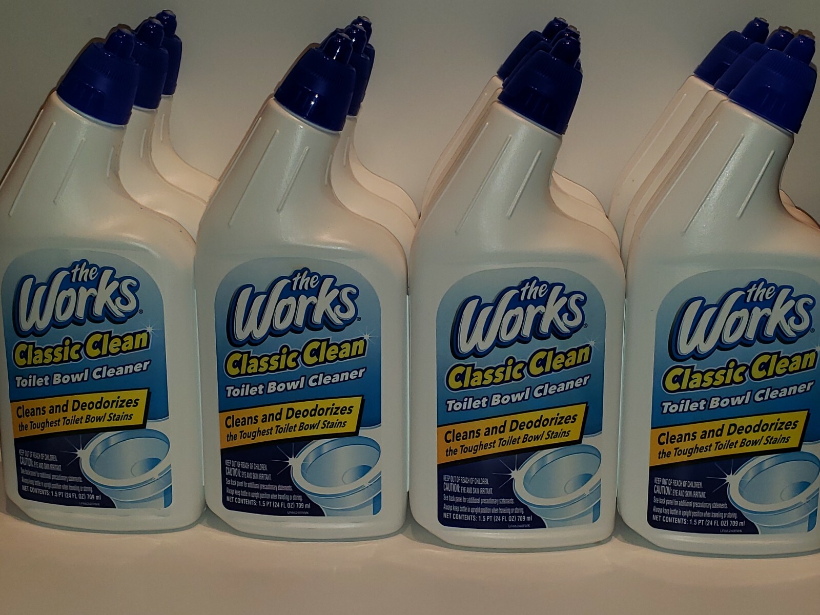 Lot Of 24 Toilet Bowl Cleaner, The Works 24 fl oz x 24 Bottles