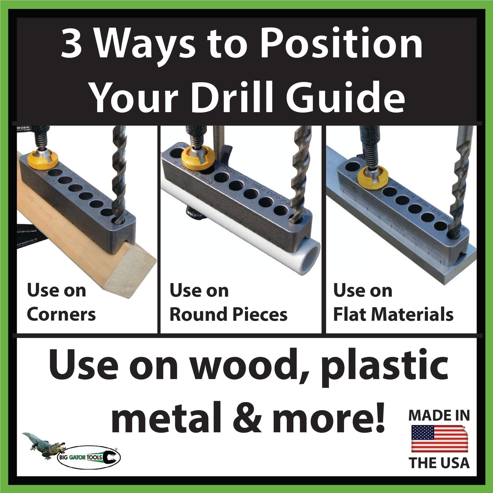 The Original V-DrillGuide®! Big Gator Tools STD1000DGNP Standard Drill Guide …