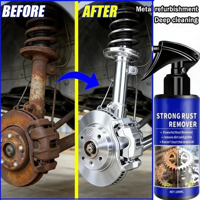 Automotive Rust Remover Spray, Car Wheel Paint Brake Dust Fast Cleaner 100ML US