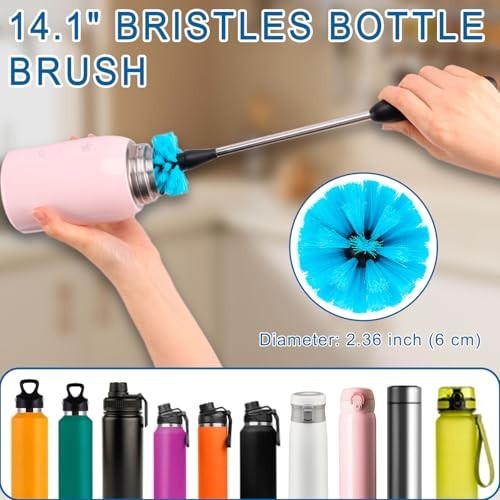 13 Pcs Bottle Brush Cleaning Set Long Handle Bottle Cleaner for Washing Narrow