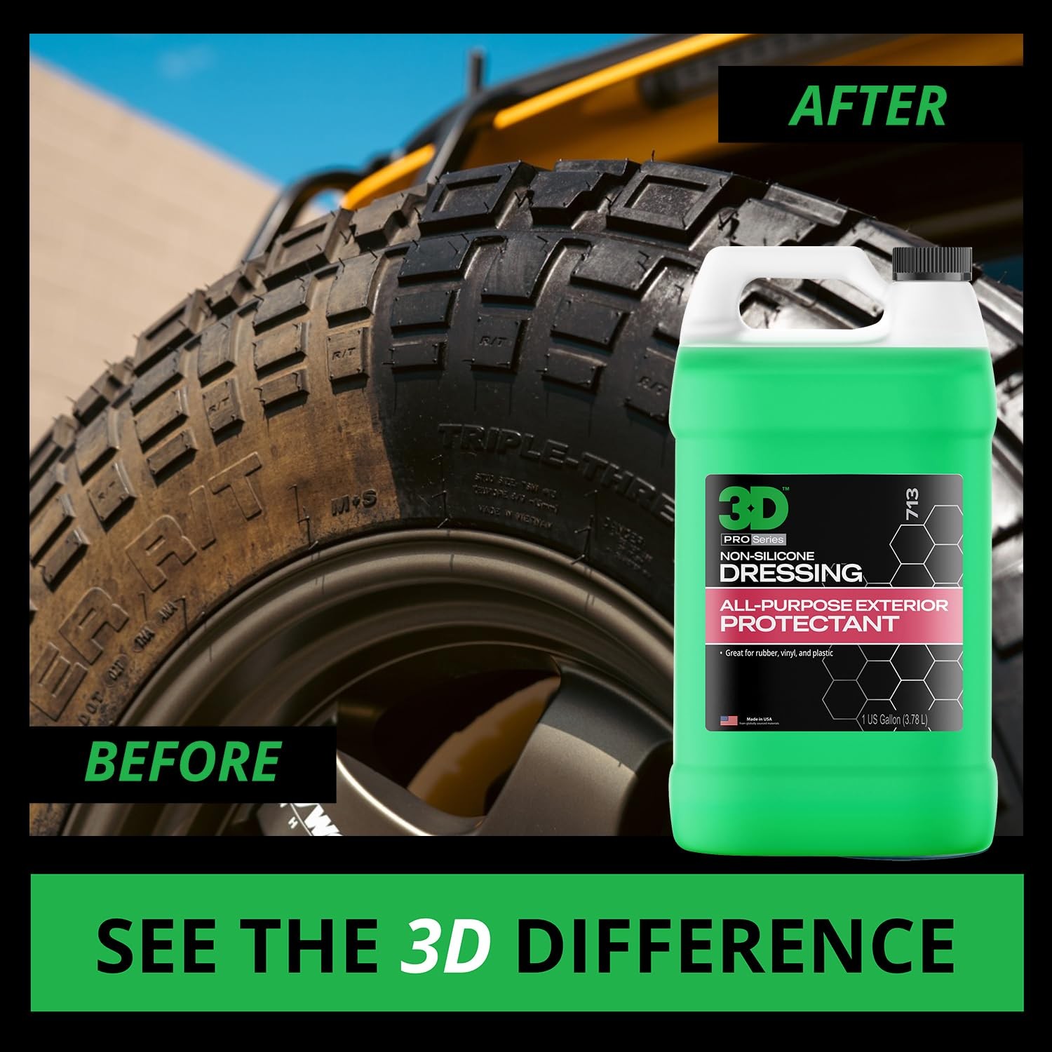 Auto Trim Surface Dressing Silicone Free Spray Restore Shine for Tires Rubber…