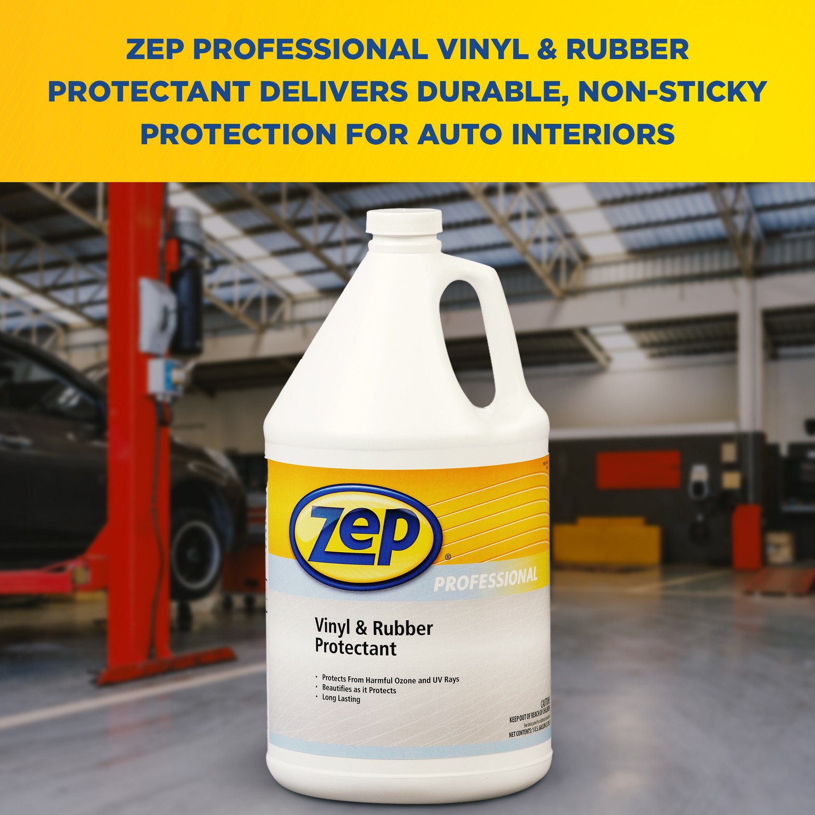 Zep Professional Vinyl and Rubber Protectant – 1 Gallon (Case of 4)- 1041479 –