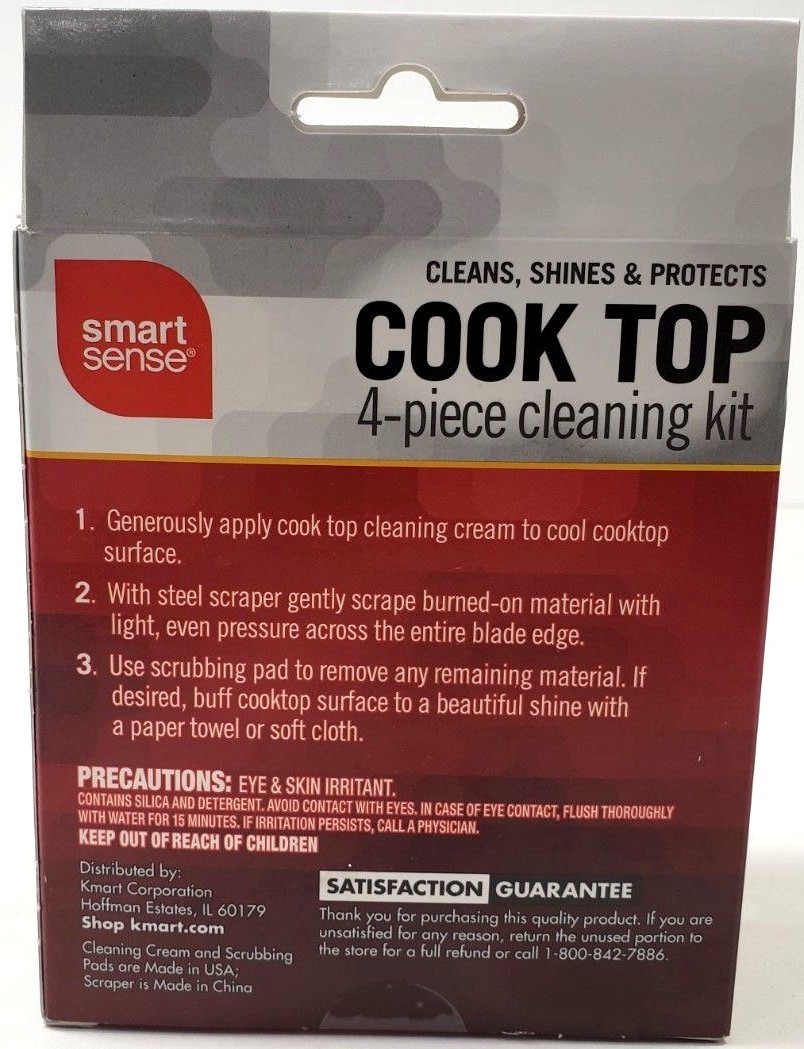 heavy duty Cleaning Kit Radiant induction Glass Ceramic Cleaner Cooktop 4-Piece