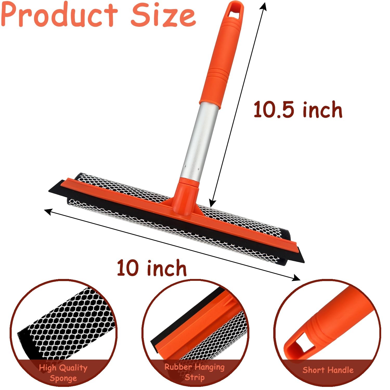 Shower Squeegee Window Squeegee Cleaner for Shower Doors Glass, 2 in 1 Window…