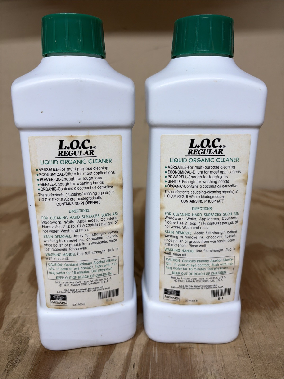 Amway L.O.C, 2 bottles, 1990 Regular (33.8 oz)