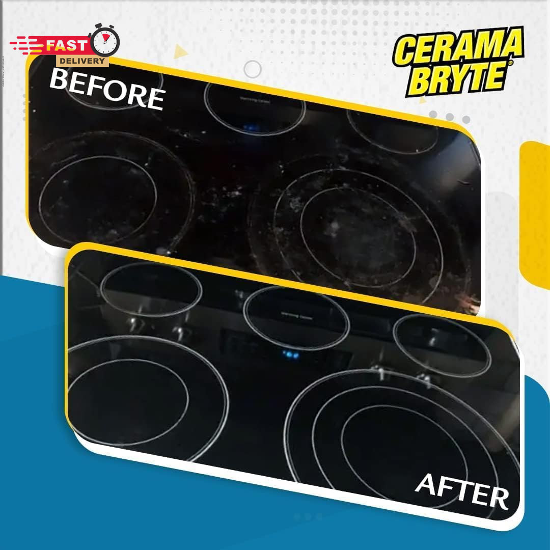 Cerama Bryte 1 X 10 Pack Cleaning Pads Cooktop and Stove Top Cleaner for Glass –