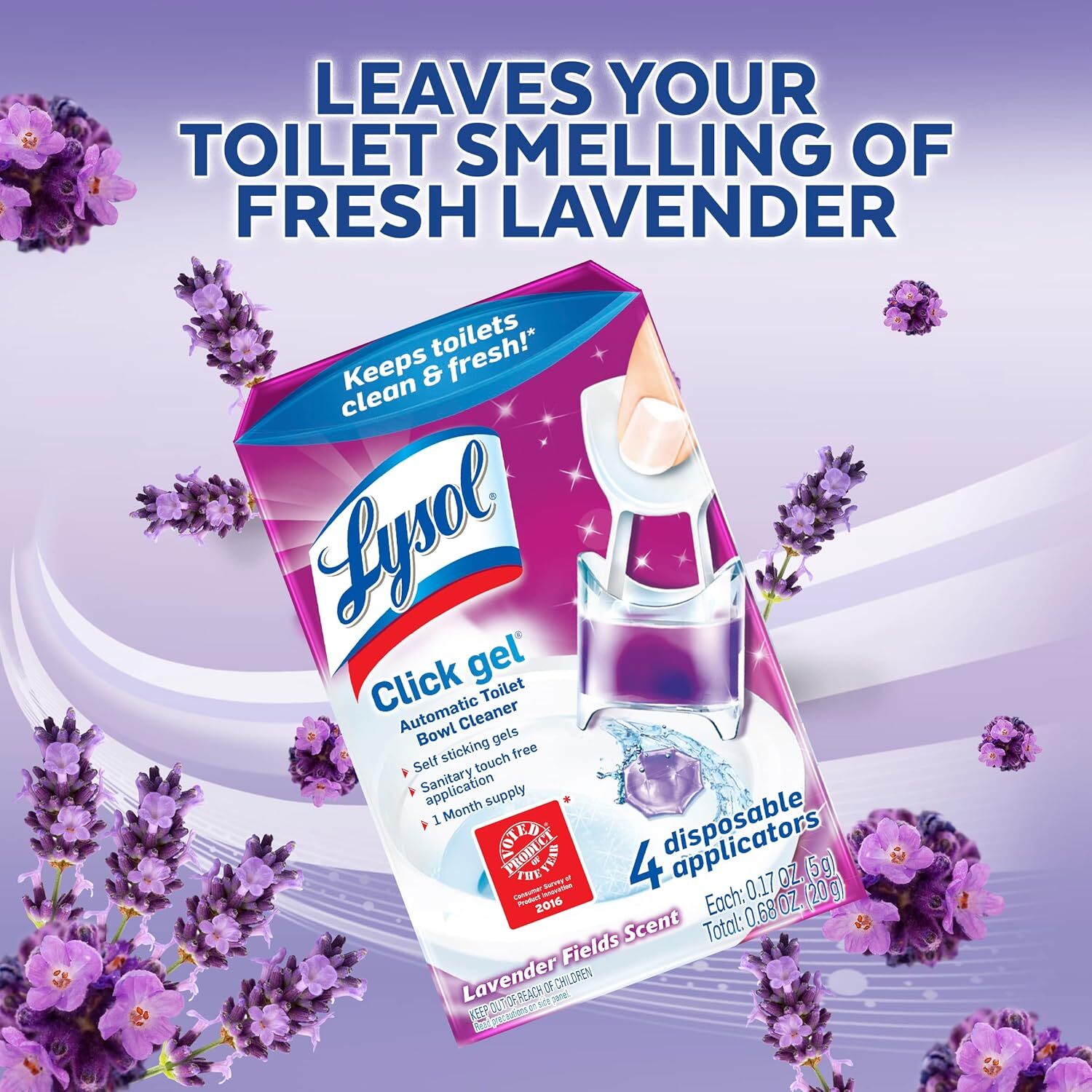 Lysol Click Gel Automatic Toilet Bowl Cleaner, Lavender Fields