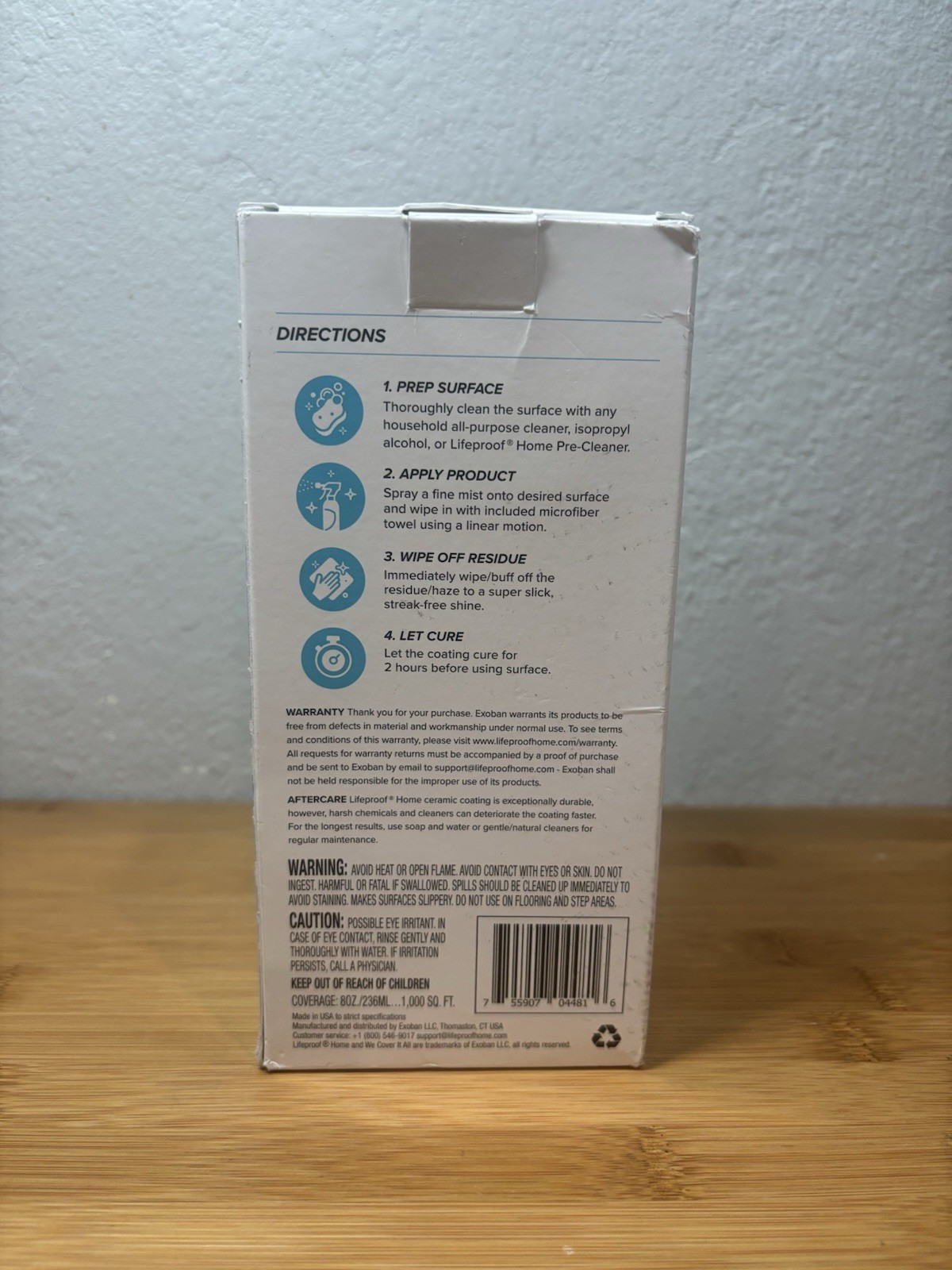 Lifeproof Home MULTI SURFACE CERAMIC COATING Spray 8 ounce towel & Bottle