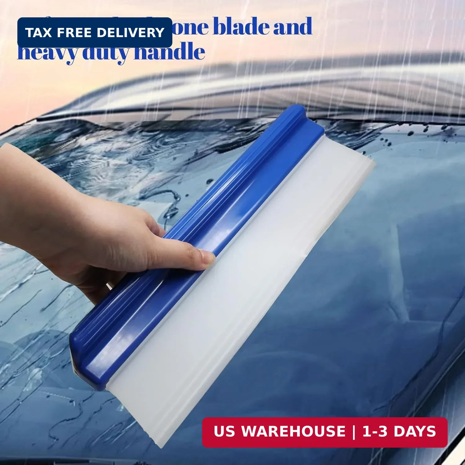 Uenhoy 2 Pack Car Squeegee 12 Inches, Flexible Car Water Scraper Automotive Wipe